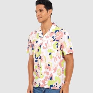 NWT LEVI’S CLASSIC CAMP SHIRT RELAXED FIT FLORAL PRINT MENS MEDIUM